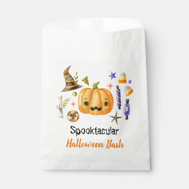 Niedlich Boo Pumpkin Spooktacular Halloween Bash P Geschenktütchen (Vorderseite)