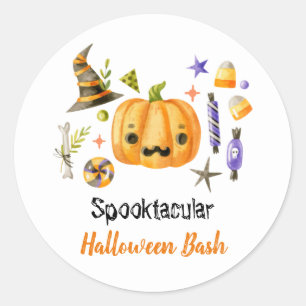Niedlich Boo Pumpkin Spooktacular Halloween Bash P Runder Aufkleber