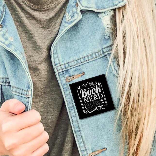 Niedlich Book Nerd Book Lover Button (Von Creator hochgeladen)