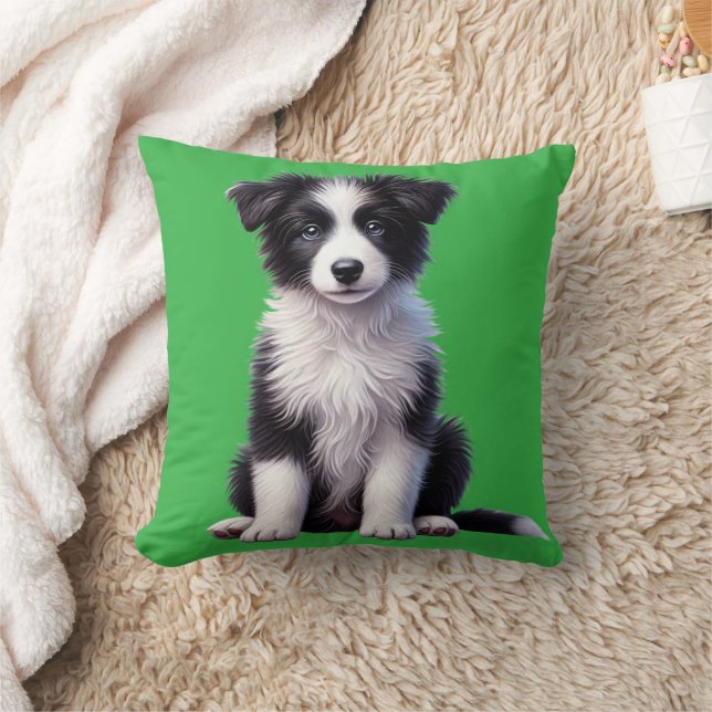 Niedlich Border Collie Puppy Kissen (Decke)
