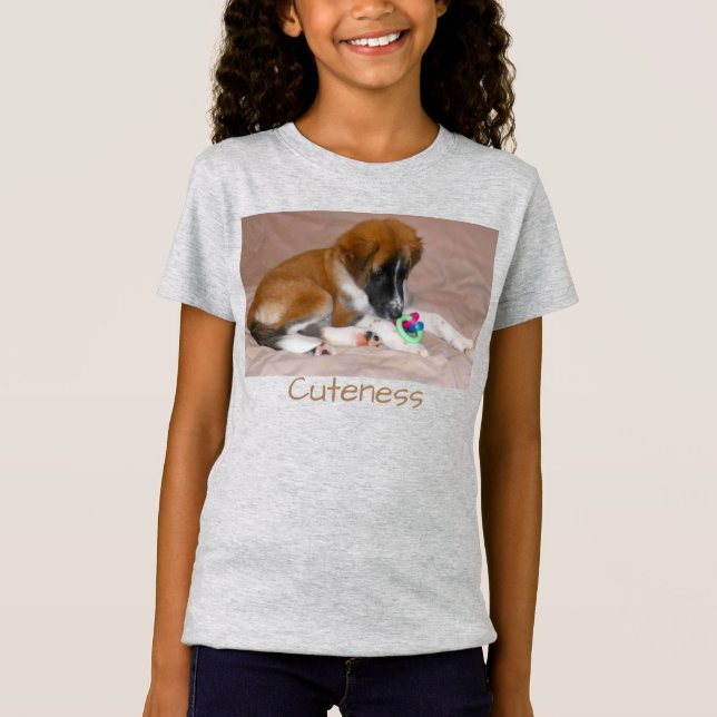 Niedlich Border Collie Puppy T-Shirt (Vorderseite)