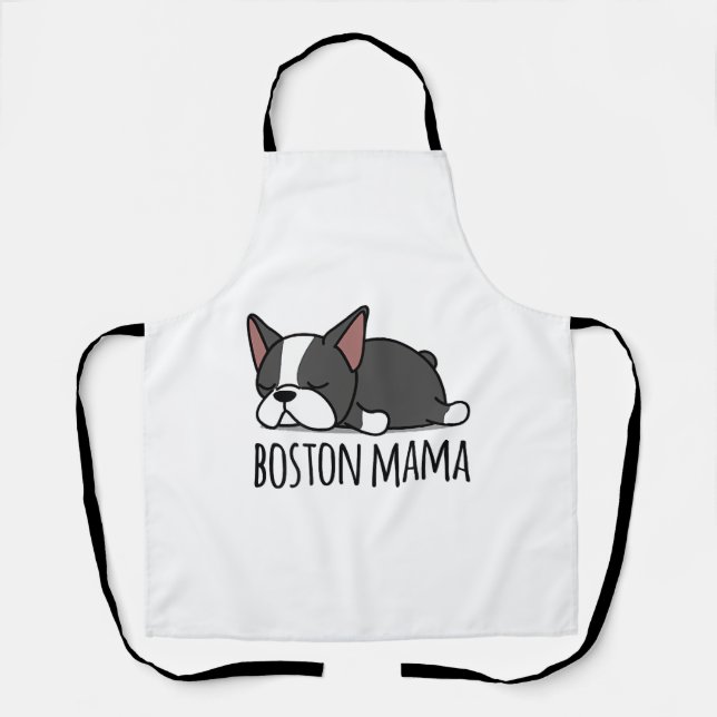 Niedlich Boston Terrier Boston Mama Schürze (Vorderseite)