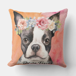 Niedlich Boston Terrier Dog Kissen