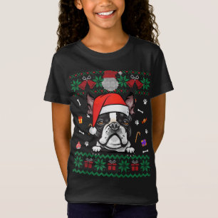 Niedlich Boston Terrier Dog Ugly Christmas Sweater T-Shirt