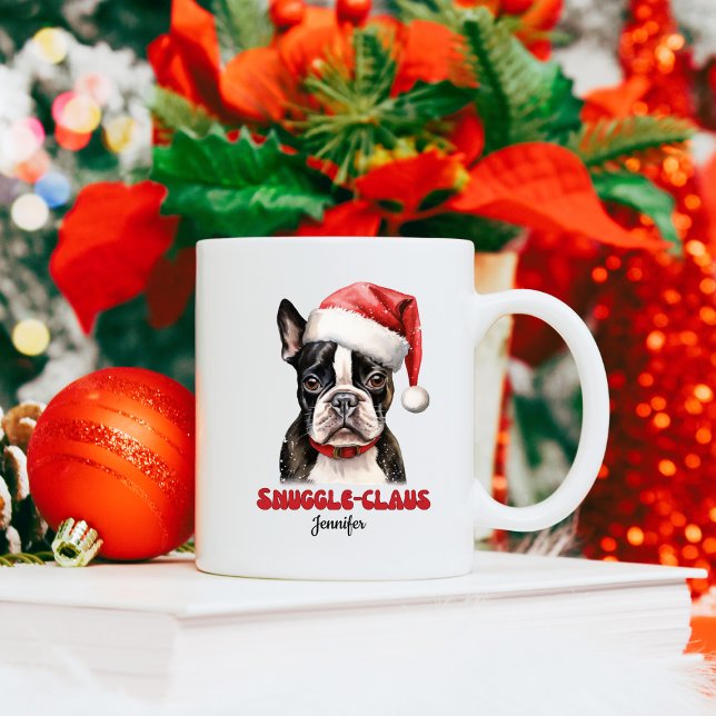 Niedlich Boston Terrier Weihnachten Personalisiert Kaffeetasse (Von Creator hochgeladen)