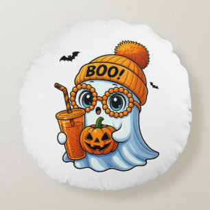 Niedlich-Bougee-Ghost-Halloween Rundes Kissen