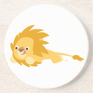 Niedlich Bouncy Cartoon Lion Untersetzer