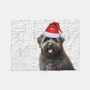 Niedlich Bouvier Flanders Cattle Dog Weihnachtsfei Fleecedecke