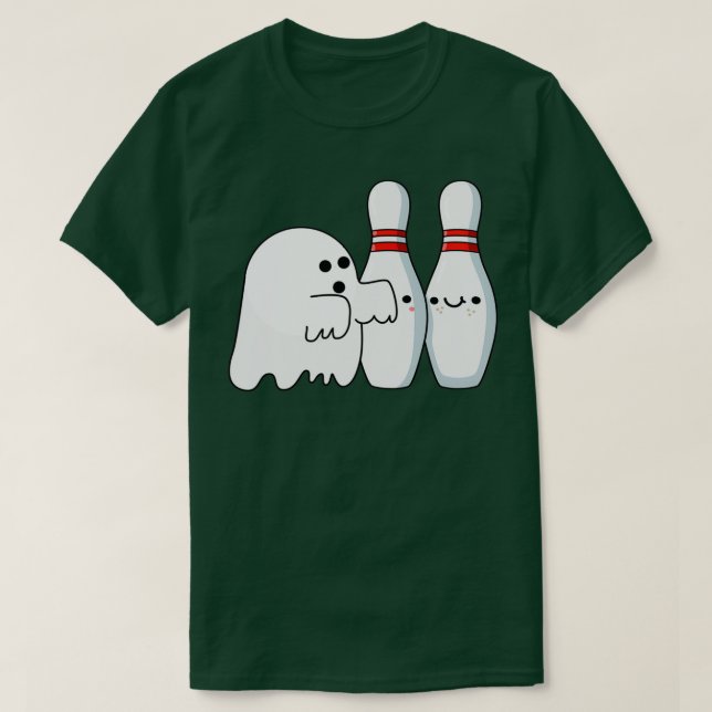 Niedlich Bowling Ball Ghost T T-Shirt (Design vorne)