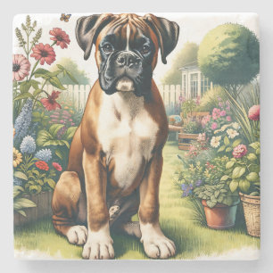 Niedlich Boxer Dog Steinuntersetzer