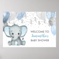 Niedlich Boy Elephant Balloons Babydusche