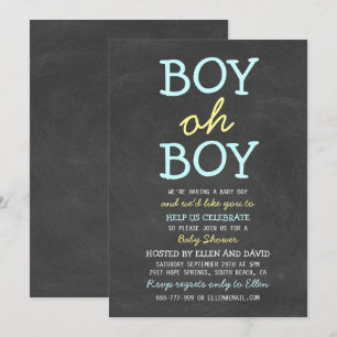 Niedlich Boy Oh Boy Baby Shower Einladungen