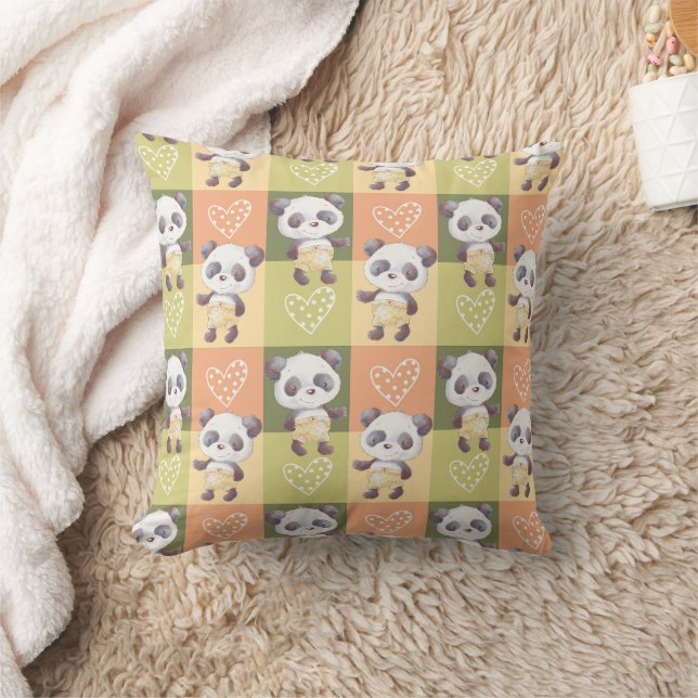 Niedlich Boy Panda Bear Kissen (Decke)