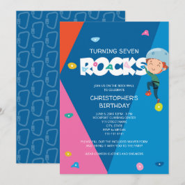 Niedlich Boy Rock Klettern Geburtstagseinladung Einladung