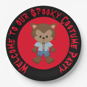 Niedlich Boy Werewolf Halloween-Party Pappteller