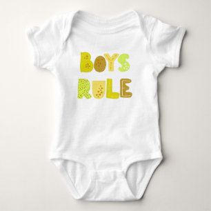 Niedlich Boys Regel Typografie Baby Bodysuit Strampler