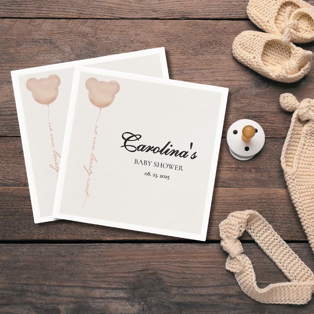 Niedlich braun können wir frühzeitig abwarten Baby Serviette (Von Creator hochgeladen)