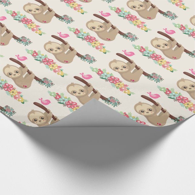 Niedlich-braune Fahne, die das Muster auf den Kopf Geschenkpapier (Ecke)