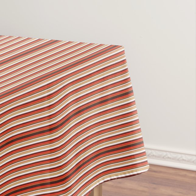 Niedlich-braune Streifen Tischdecke (Beispiel)