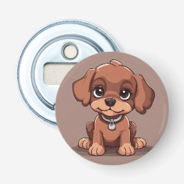 Niedlich-brauner Welpe Flaschenöffner