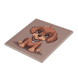 Niedlich-brauner Welpe Fliese