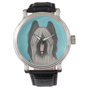Niedlich Briard Cartoon Dog Armbanduhr