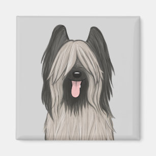 Niedlich Briard Cartoon Dog Magnet