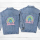 Niedlich Bride Retro Hippie Junggeselinnen-Abschie Jeansjacke (Celebrate the bride-to-be in style at her bachelorette party)