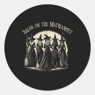 Niedlich bringen Sie die Matriarchie Halloween Kam Runder Aufkleber