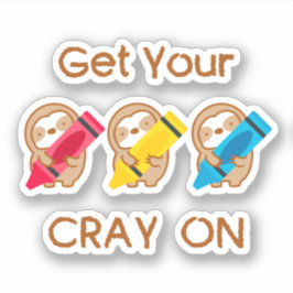 Niedlich bringen Sie Ihren Cray auf Sloth Aufkleber