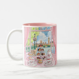 Niedlich British Cakes & Tea - Großbritannien Lond Zweifarbige Tasse