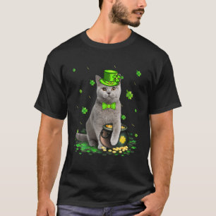 Niedlich British Shorthair Cat Lover St Patricks D T-Shirt