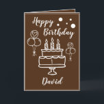 Niedlich Brown and White Cake Grandson 1. Geburtst Karte<br><div class="desc">Niedlich Brown und White Cake Grandson 1. Geburtstag, dieses Design ist für jeden, der etwas Schönes für einen kleinen Jungen zu seinem 1. Geburtstag sucht. Wenn Sie sich für die Einladung zum 1. Geburtstag, besonders für Ihren Enkel, interessieren, ist diese Einladung genau das Richtige für Sie. Das Design beinhaltet einen...</div>