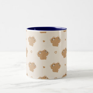 Niedlich Brown Bär Couple Zweifarbige Tasse