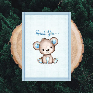 Niedlich Brown Bear for Boy Baby Showroom Vielen D Dankeskarte