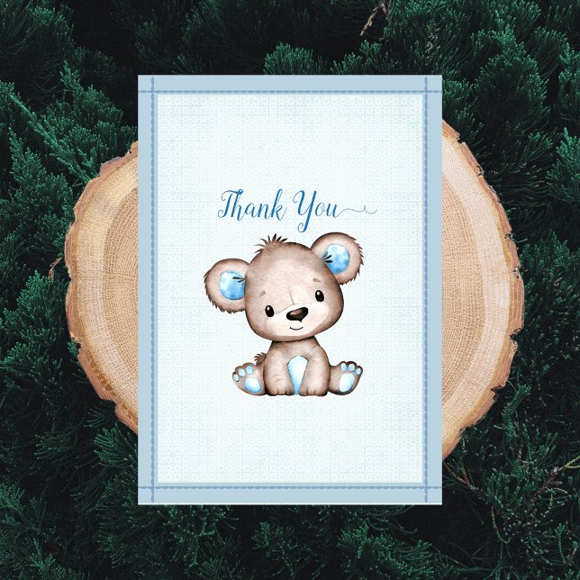 Niedlich Brown Bear for Boy Baby Showroom Vielen D Dankeskarte (Von Creator hochgeladen)