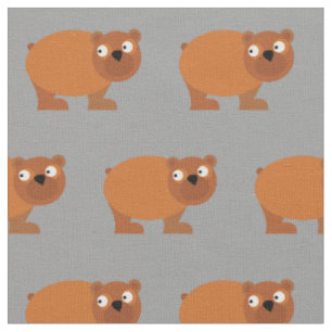 Niedlich Brown Bear Kid Baby Kinderzimmer Grau Stoff
