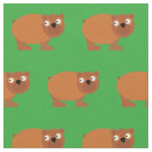 Niedlich Brown Bear Kid Baby Kinderzimmer Green Stoff