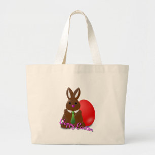 Niedlich Brown Bunny Rabbit wünscht Ihnen ein Oste Jumbo Stoffbeutel
