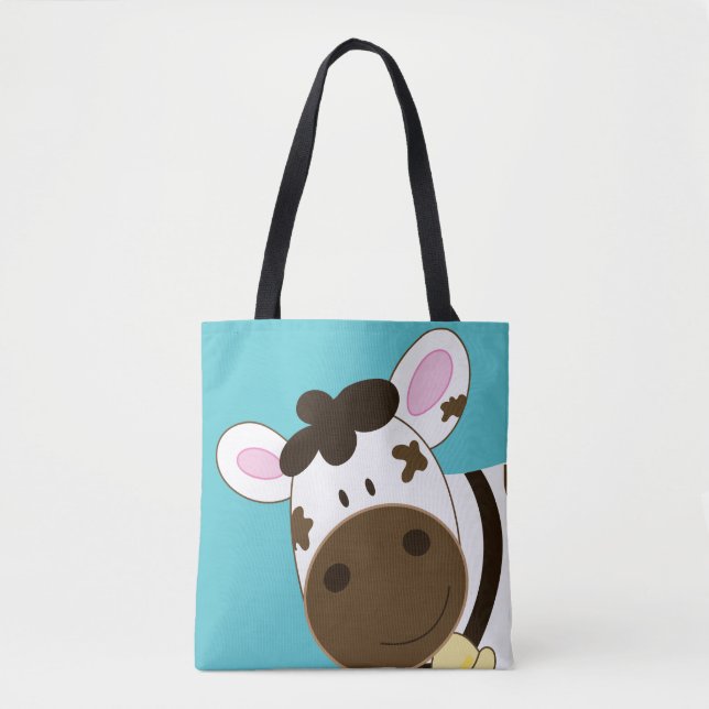 Niedlich Brown Cow Art von Jess Tasche (Vorderseite)