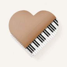 Niedlich Brown Grand Piano Heart geformt