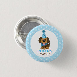 Niedlich Brown handsome Puppy Dog Birthday Button