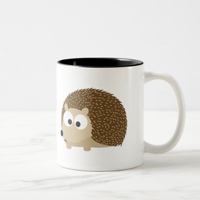 Niedlich Brown Igel Zweifarbige Tasse (Rechts)