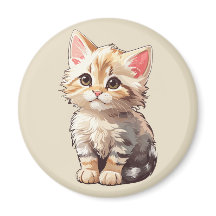 Niedlich Brown Kawaii Kitten