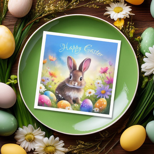 Niedlich Brown Oaster Baby Bunny Serviette (Von Creator hochgeladen)