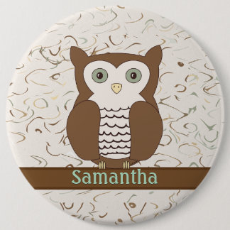 Niedlich Brown Owl Button