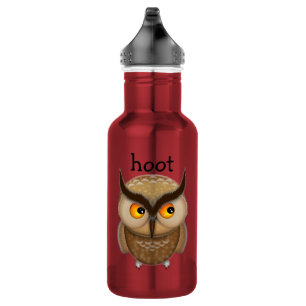 Niedlich Brown Owl Illustration Edelstahlflasche