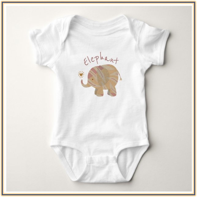 Niedlich Brown Pink und Bronze Elephant Baby Bodys Baby Strampler (Von Creator hochgeladen)