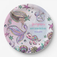 Niedlich Brown Skin Mermaid Sea Turtle Narwhal Par