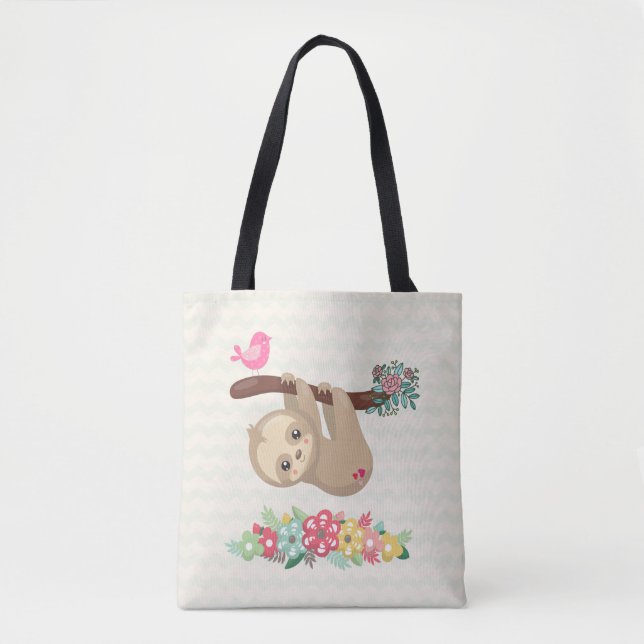 Niedlich Brown Sloth Hanging Tasche (Vorderseite)